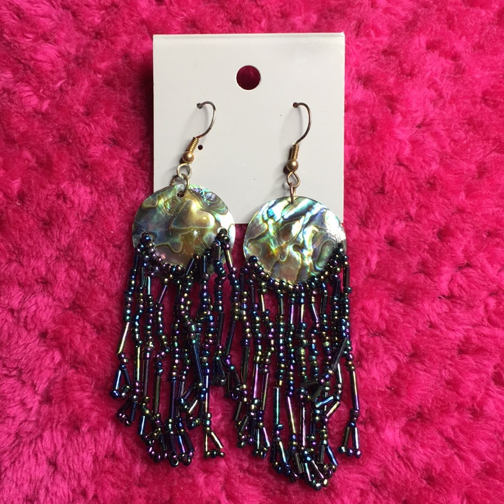 Water Stain Circle Earrings